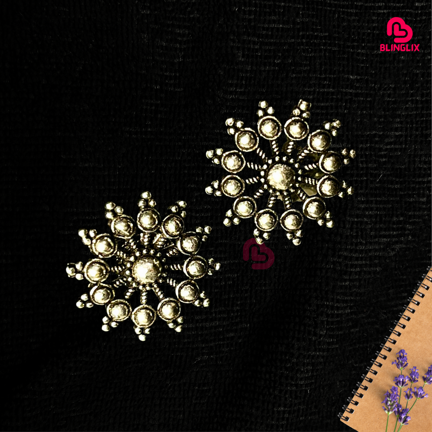 Blinglix Premium Set of 4 Earrings Combo | Pearl Drops & Oxidized Stud