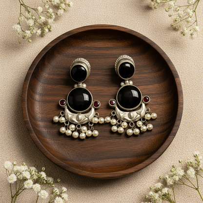 Premium Jaipuri Oxidized Set Of 6 Earrings