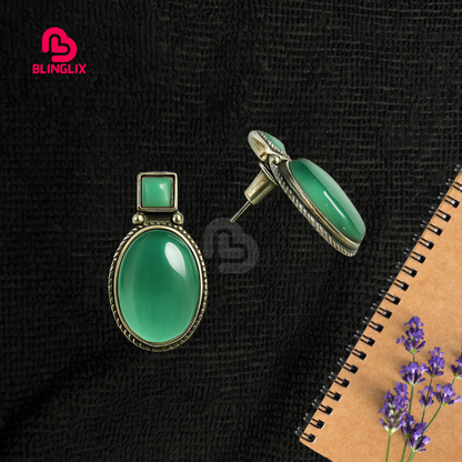 Premium Jaipuri Oxidized Set Of 2 Earrings