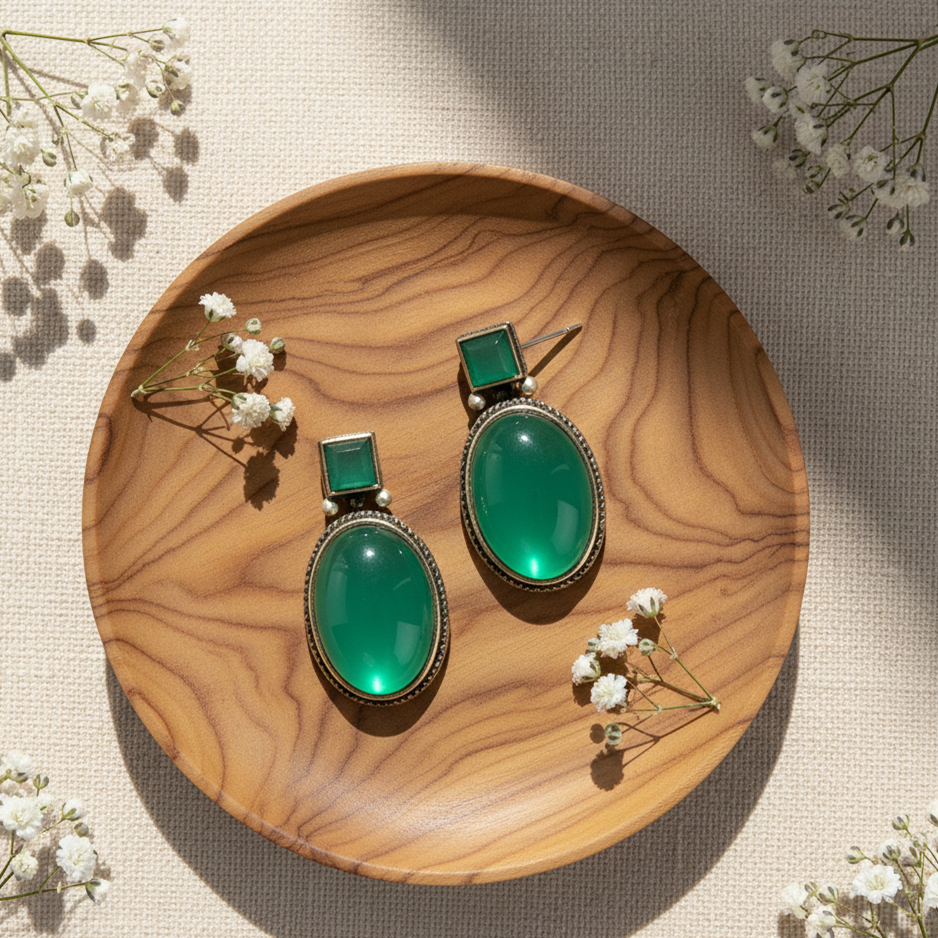 Premium Jaipuri Oxidized Set Of 6 Earrings