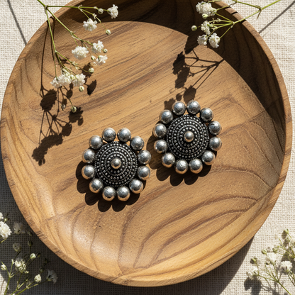 Jaipuri Charm Combo – Set of 4 Handpicked Oxidized Earrings